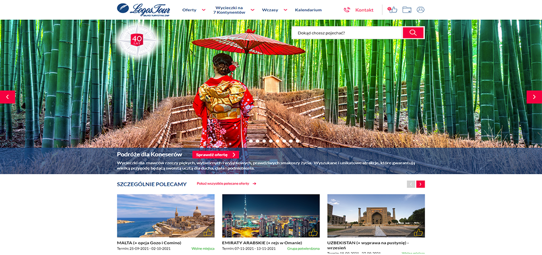Internetowa platforma turystyczna dla LogosTour